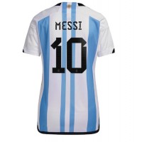 Argentinien Lionel Messi #10 Heimtrikot Frauen WM 2022 Kurzarm